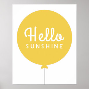 Hej Sunshine Skandinavisk Gult för ballast Poster