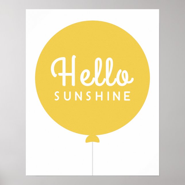 Hej Sunshine | Skandinavisk Gult för ballast Poster (Framsidan)
