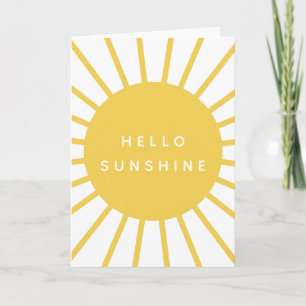 Hej Sunshine Sol Modern Scandi Mustard Gult Kort