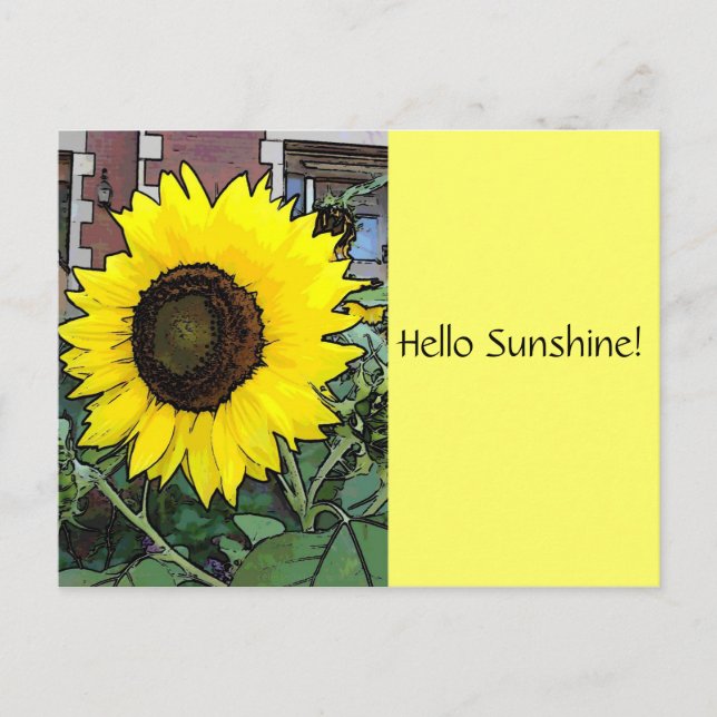 Hej Sunshine Solros vykort (Framsida)