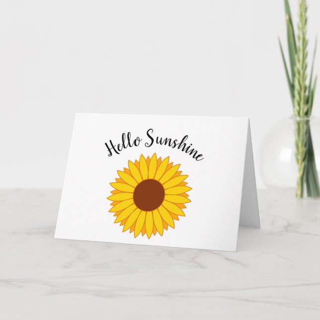 Hej Sunshine - Solroskort Kort (Framsida)