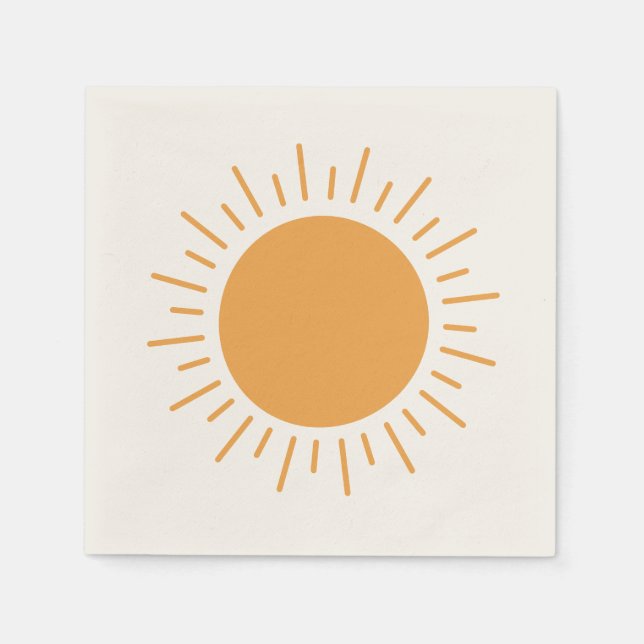 Hej Sunshine sött boho duschnapkins Pappersservett (Framsidan)