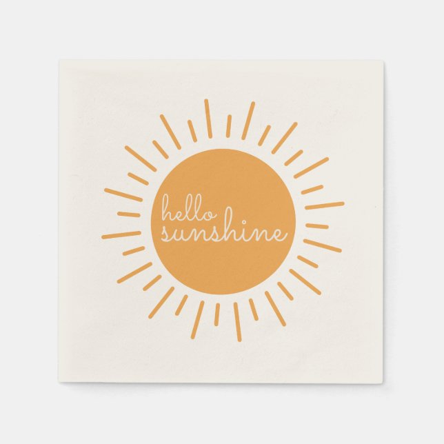 Hej Sunshine sött boho duschnapkins Pappersservett (Framsidan)