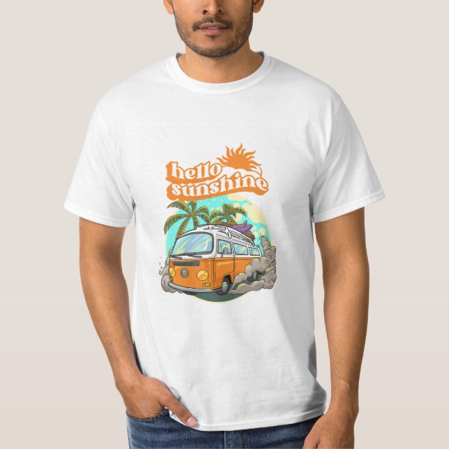 Hej Sunshine T-Shirt - Bygg din dag med en (Framsida)