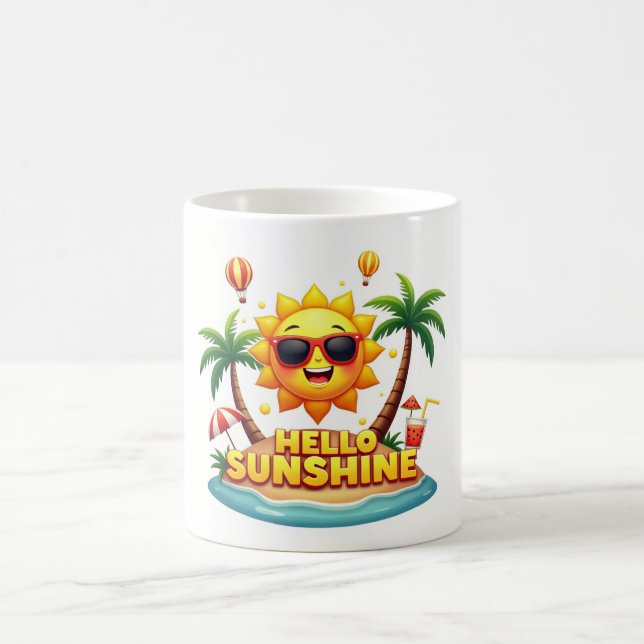 Hej Sunshine Tecknad Tropical Mugg (Center)