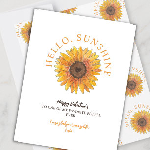 Hej Sunshine Valentine Day Helgdag Card Julkort