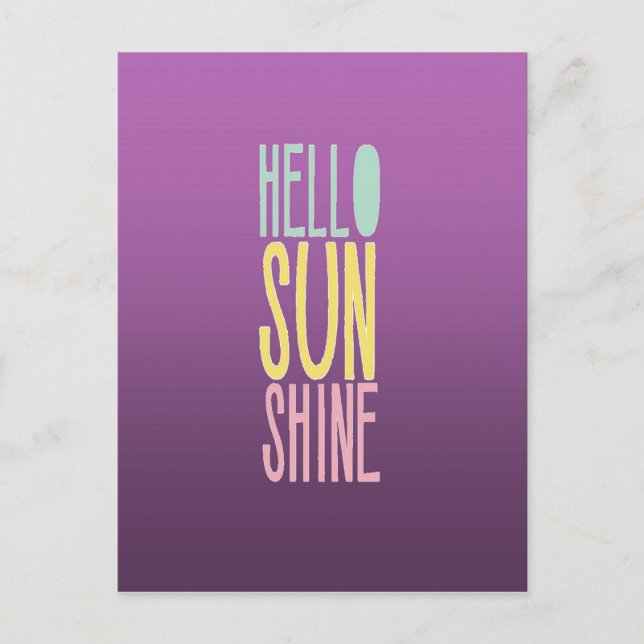 Hej Sunshine Vykort (Framsida)