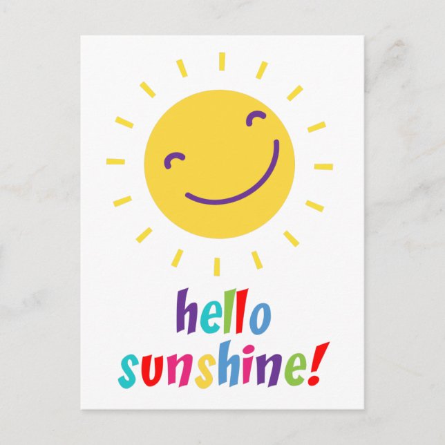 Hej Sunshine Vykort (Framsida)