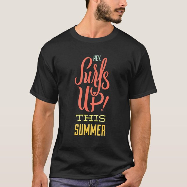 Hej surf uppe i sommar t shirt (Framsida)