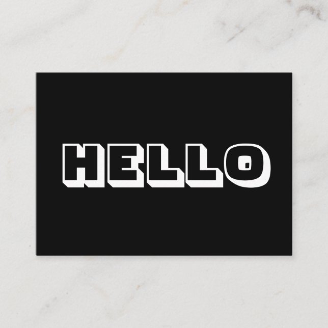 Hej, svartvitt kort (Framsida)