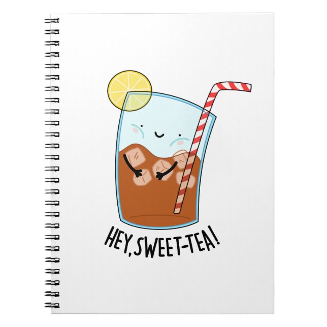 Hej Swee-Tea Rolig Sweet Tea Puns  Anteckningsbok (Framsidan)