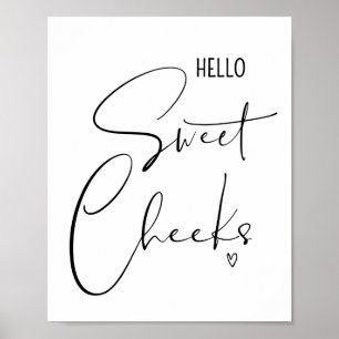 Hej Sweet Cheeks Funny Bathroom Quotes Ord Poster