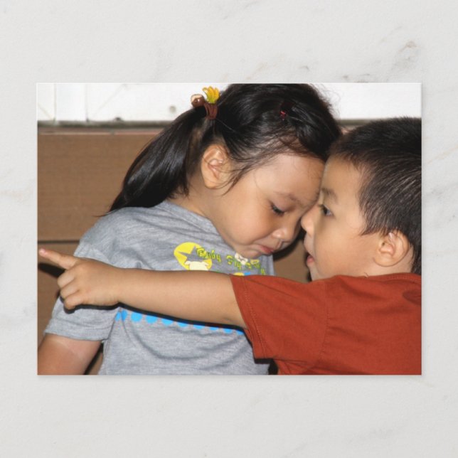 Hej Syrran, titta! Taiwanesisk lillbroder&sister Vykort (Framsida)