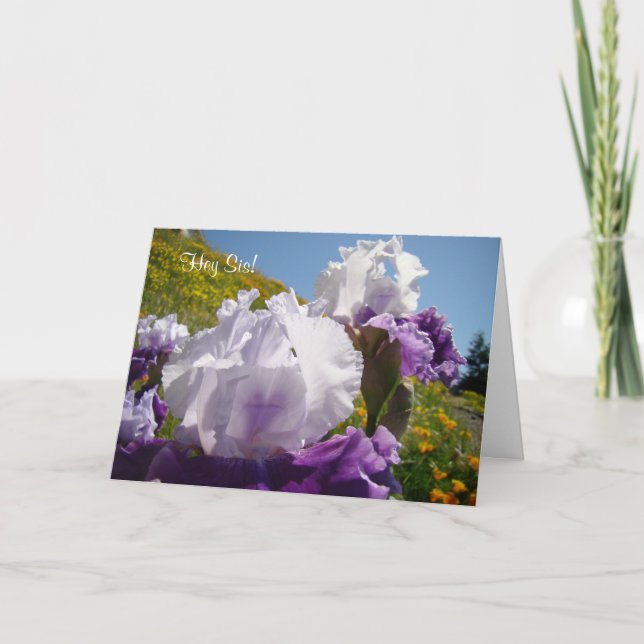 Hej syster! vykort God Jul Vacker Underbar (Framsida)