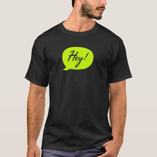 Hej - t-shirt grönt design (Framsida)