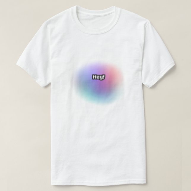 Hej! T-shirt med pixeltypsnitt (Design framsida)