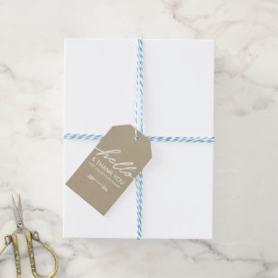 Hej Tack Craft Handmade Business Häng Märkre Presentetikett