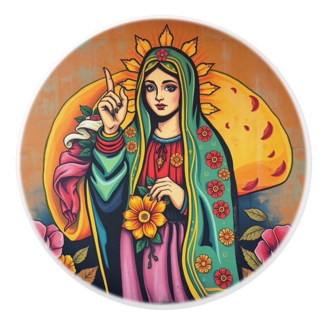 Hej, Taco Älskare konstnärlig unik Keramisk Dragha Knopp (Framsidan)