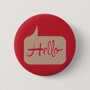 Hej Tal Bubble Red Knapp