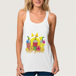 Hej, Tanktopet Sommarkvinnor Linne Med Racerback