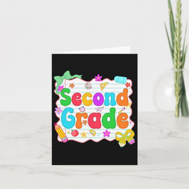 Hej Team Andra Klass Åter Till Skolan Tröja Skola Kort (Framsida)