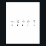 Hej-teckenspråk Poster<br><div class="desc">Hej-teckenspråk</div>