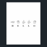 Hej-teckenspråk Poster<br><div class="desc">Hej-teckenspråk</div>