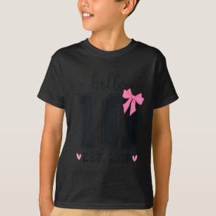 Hej Ten Est 2016 10-års födelsedag Coquette Bow 10 T Shirt