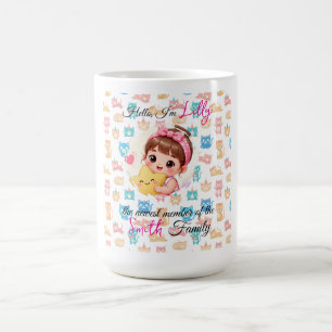 Hej till familjemönster katts anpassade nyaste med kaffemugg