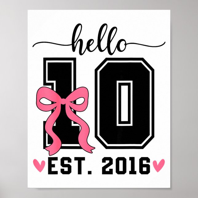 Hej tio est 2016 båge 10-årsdag dubbla siffror poster (Framsidan)