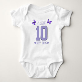 Hej Tio Fingrar Söt Flirt 10-års Födelsedagsflicka T Shirt
