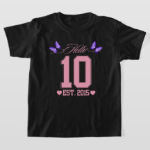 Hej tio siffror Cute Coquette 10th Birthday Girl