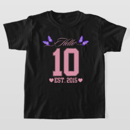 Hej tio siffror Cute Coquette 10th Birthday Girl T Shirt
