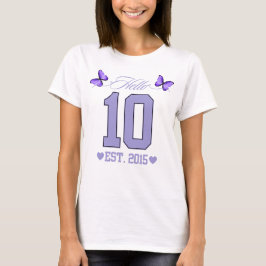 Hej tio siffror Cute Coquette 10th Birthday Girl T Shirt