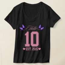 Hej tio siffror Cute Coquette 10th Birthday Girl