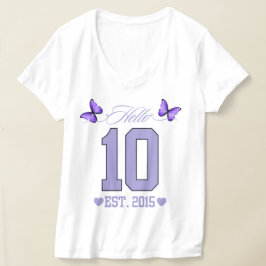 Hej tio siffror Cute Coquette 10th Birthday Girl T Shirt
