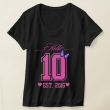 Hej tio siffror Cute Coquette 10th Birthday Girl