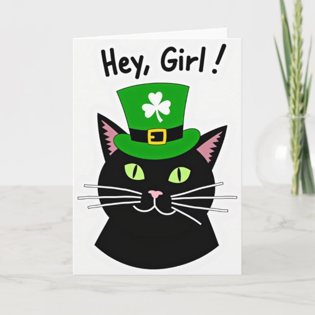 Hej Tjej Lucky Cat-kort Kort (Framsida)