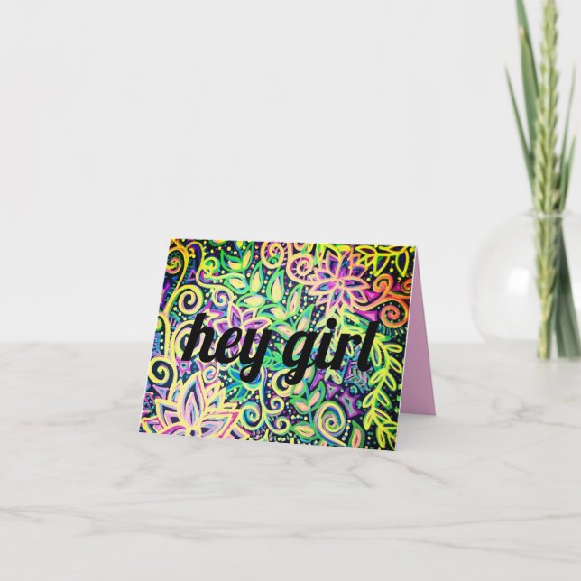 Hej, tjejen. kort (Framsida)