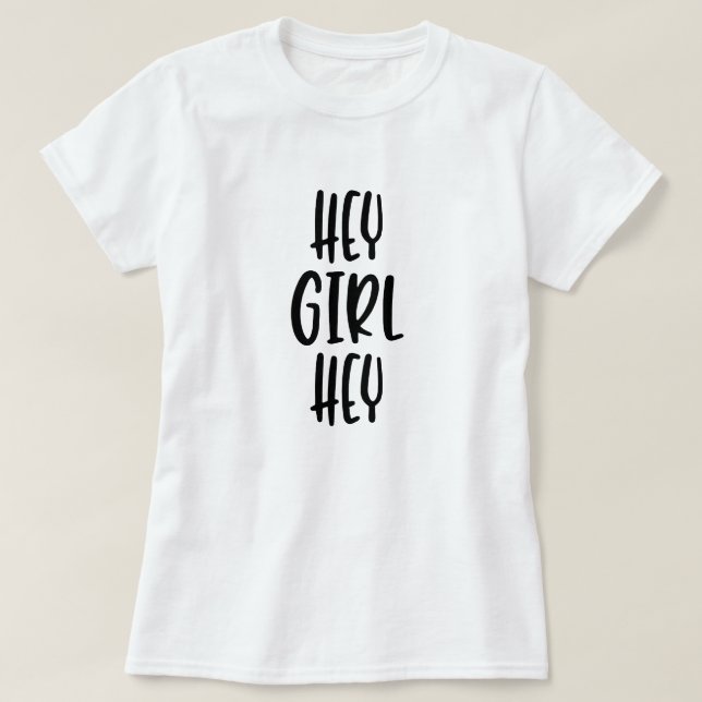 Hej, tjejen. t shirt (Design framsida)