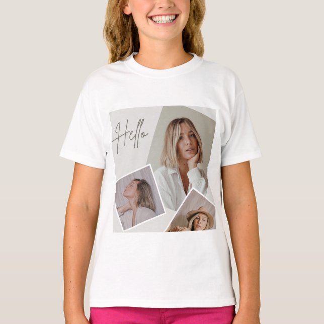 hej tjejer bild t shirt (Framsida)