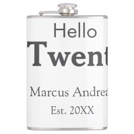 Hej tjugo födelsedag, lägg till namn est. Lägg til Fickplunta