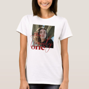 Hej tjugoen modern tjugoförsta födelsedag t shirt
