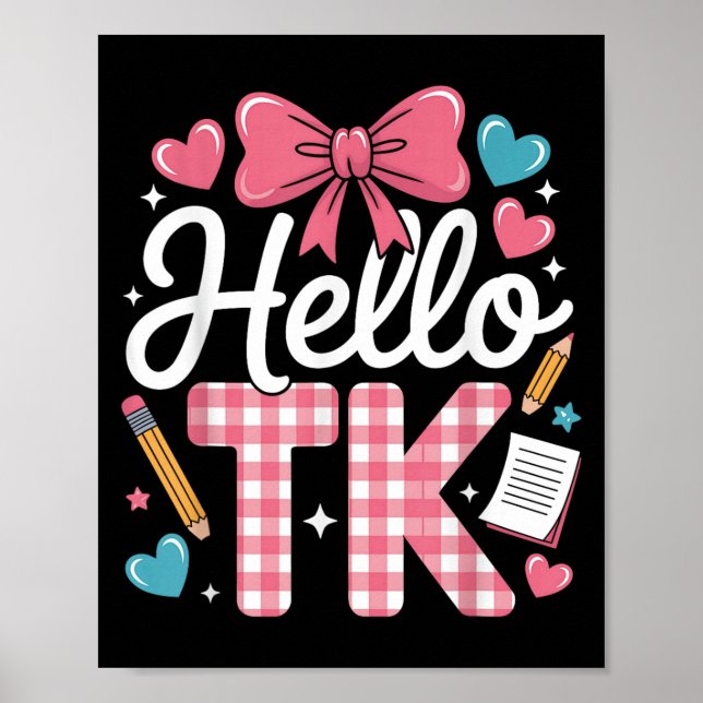 Hej Tk Funny Cute Back to school Transitional Ki Poster (Framsidan)