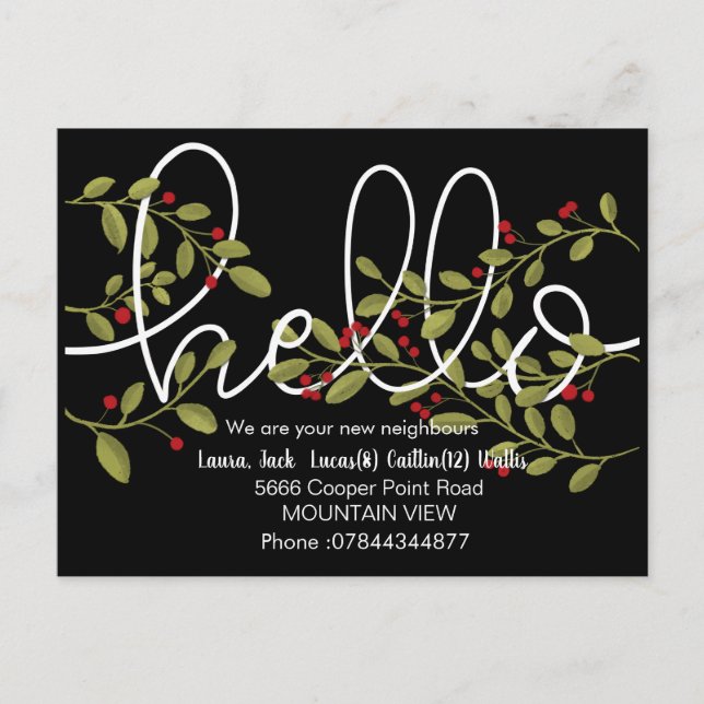 Hej, träffa grannländerna på hösten vykort (Framsida)