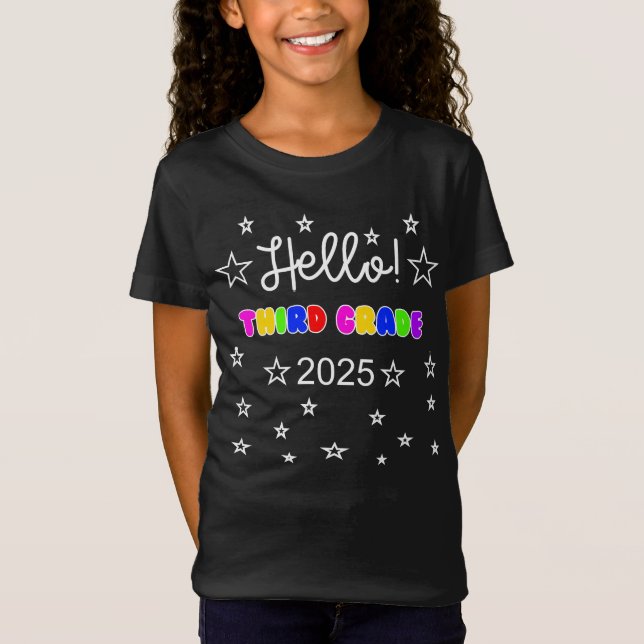 Hej Tredje Klass 2025 Cute Back to school Tee (Framsida)