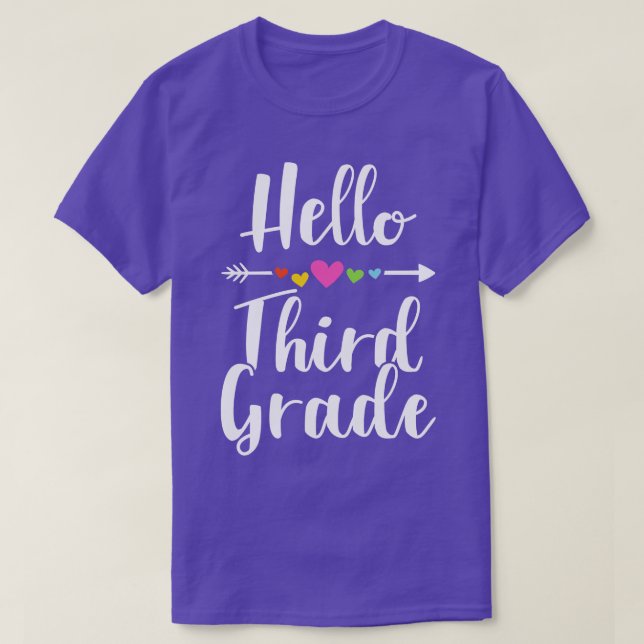 Hej Tredje klass 3:e skollärarbarn T Shirt (Design framsida)