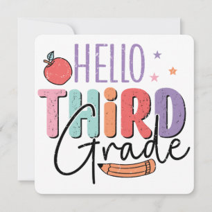 Hej Tredje Klass Back to school Inbjudningar