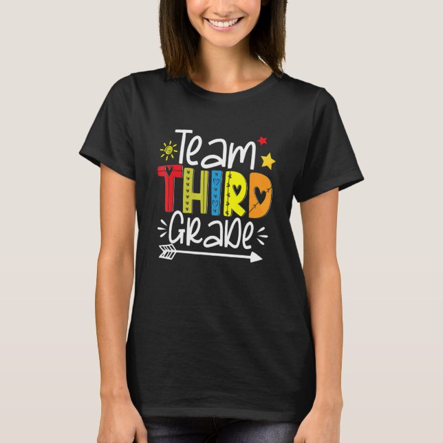 Hej Tredje Klass Back to school-lärarstud T Shirt (Framsida)