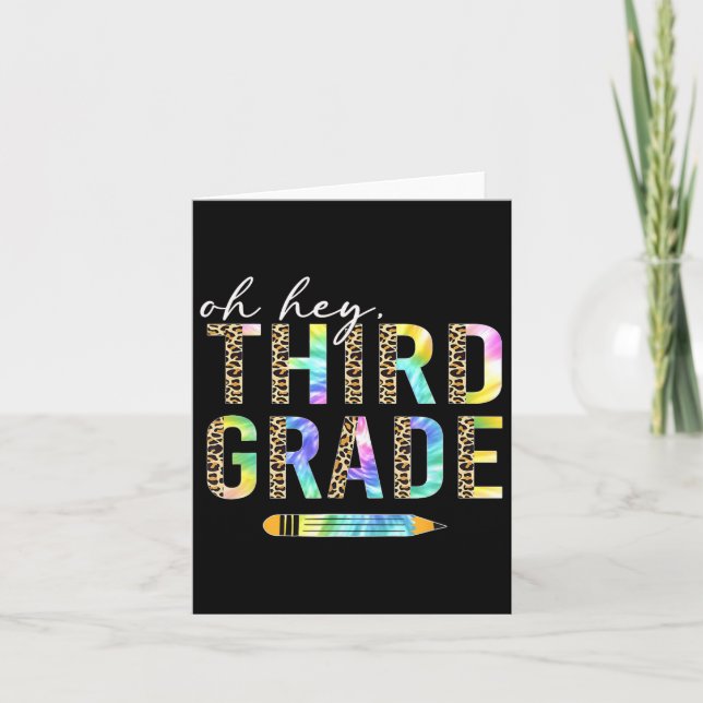 Hej, tredje Klass Back to school Studenter 3:e Gra Kort (Framsida)
